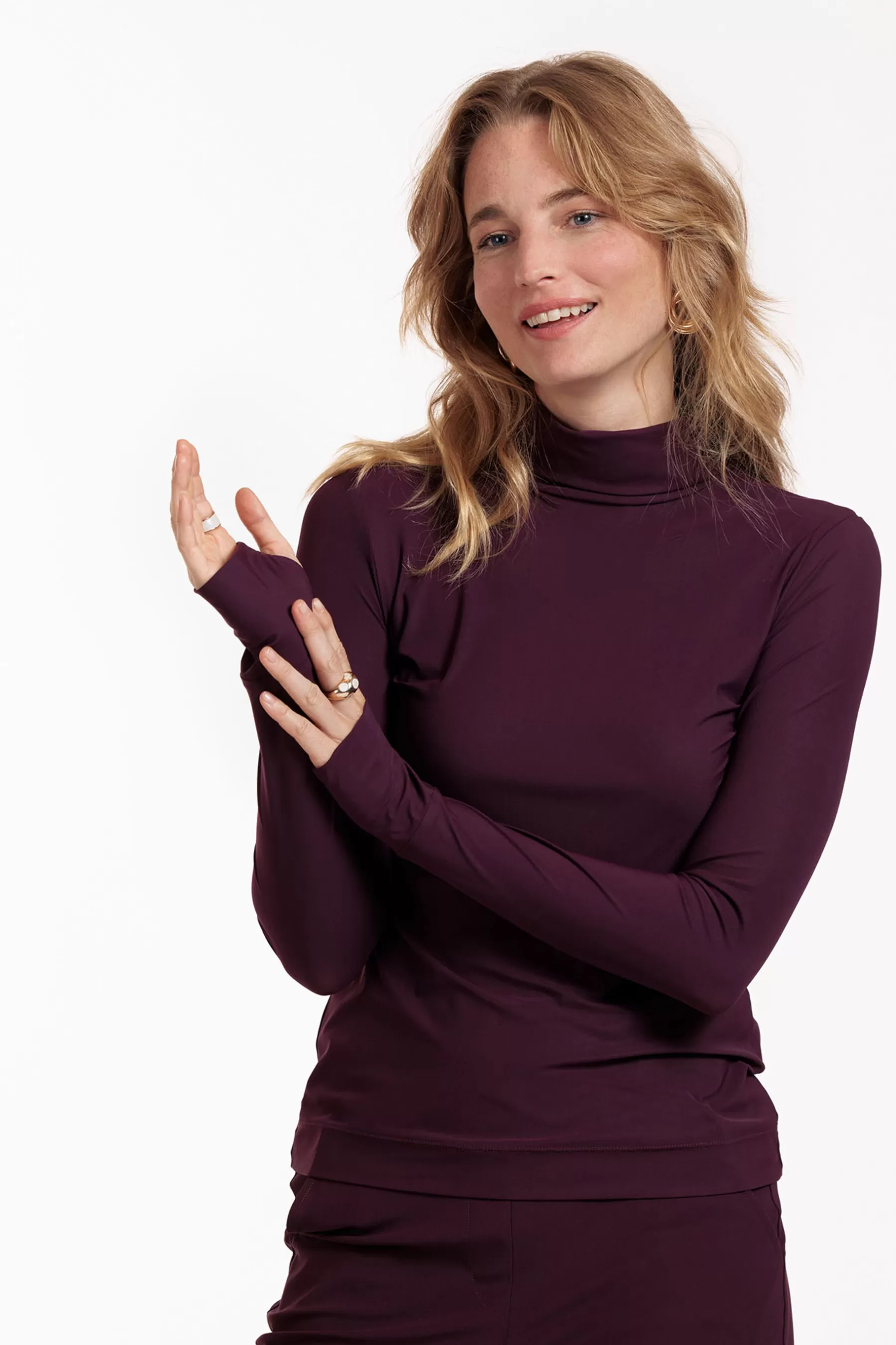 Studio Anneloes Shirts & Tops<Faira col top - blackberry