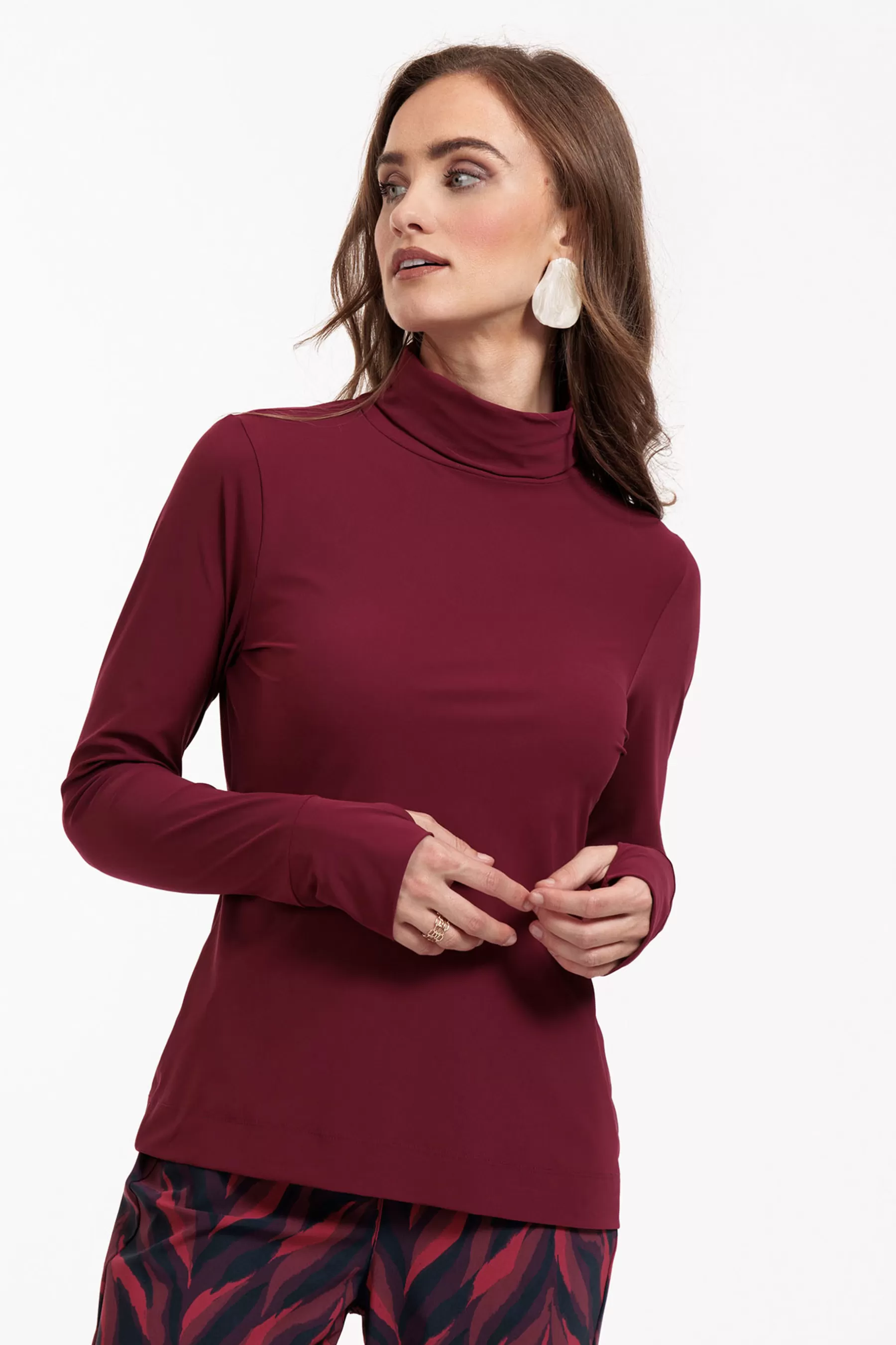 Studio Anneloes Shirts & Tops<Faira col top - merlot