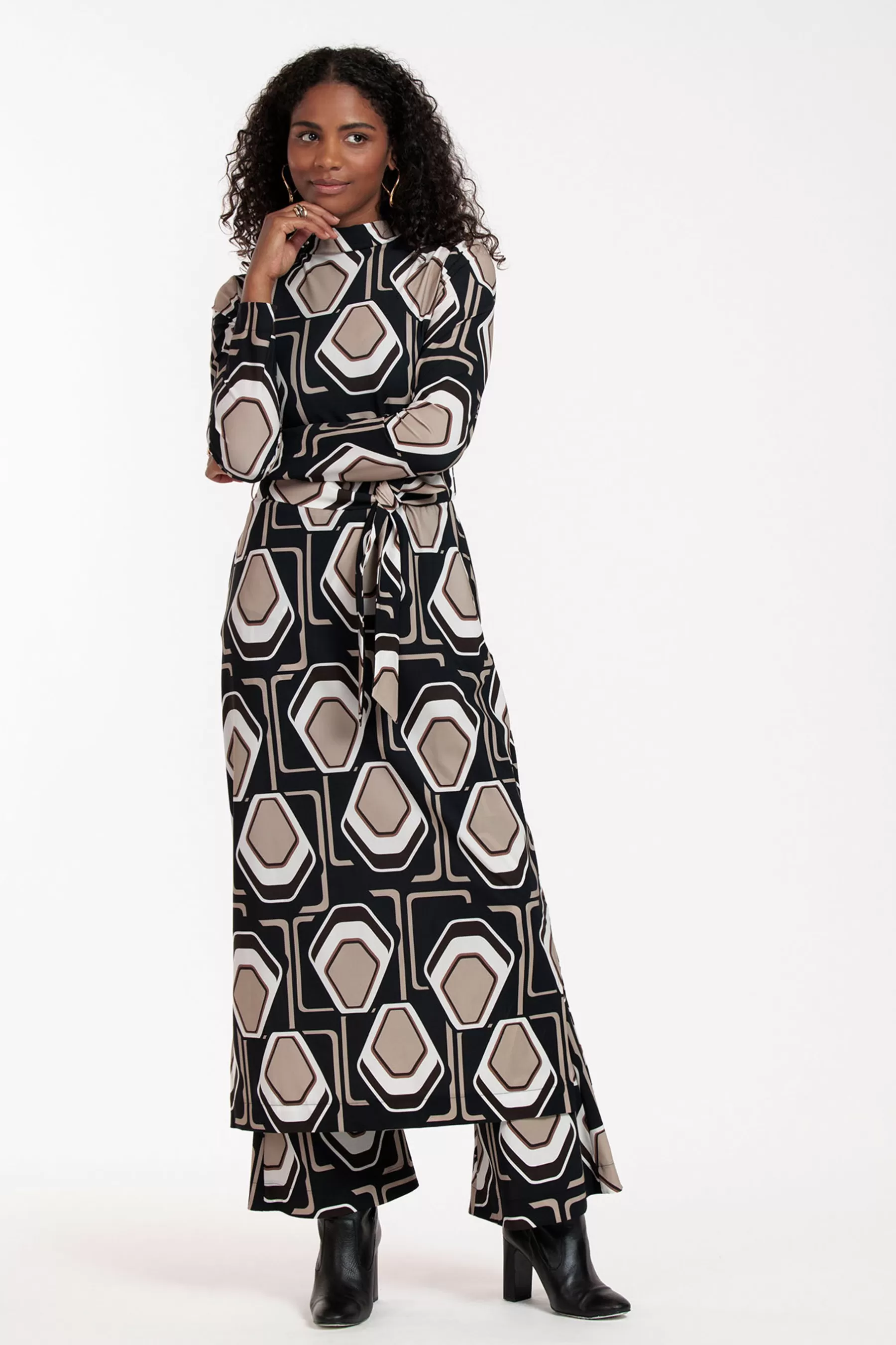 Studio Anneloes Broeken<Ginger graphic flair trousers - multi color