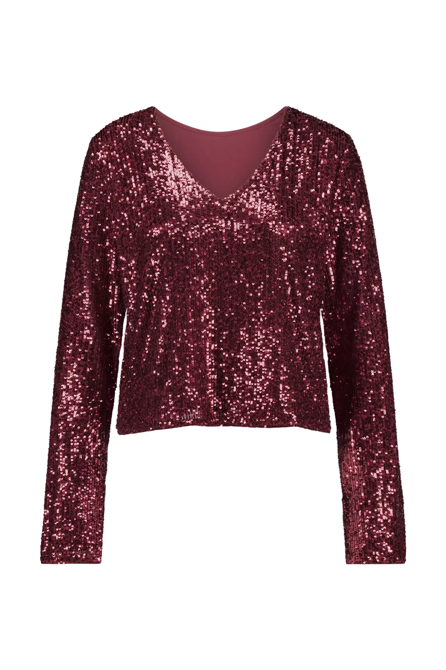 Studio Anneloes Shirts & Tops<Julia 2way sequins top - merlot