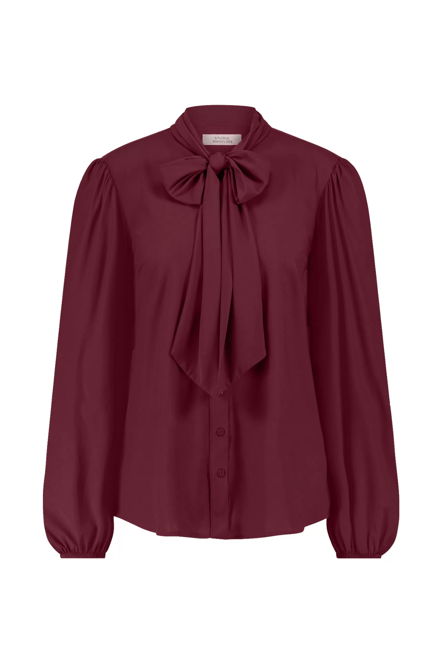 Studio Anneloes Blouses<Poppy bow blouse - merlot