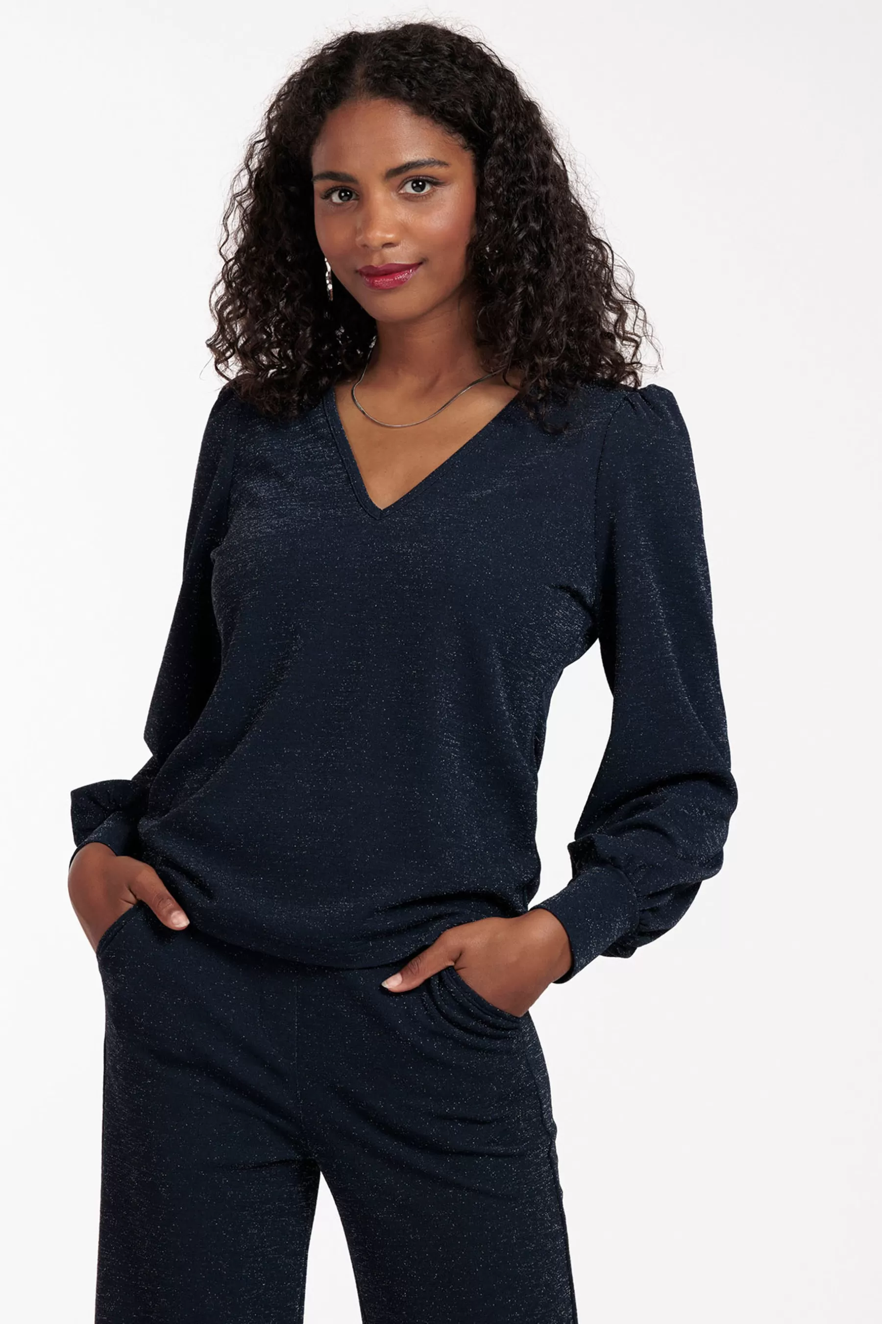Studio Anneloes Shirts & Tops<Sophie sparkle top - dark blue