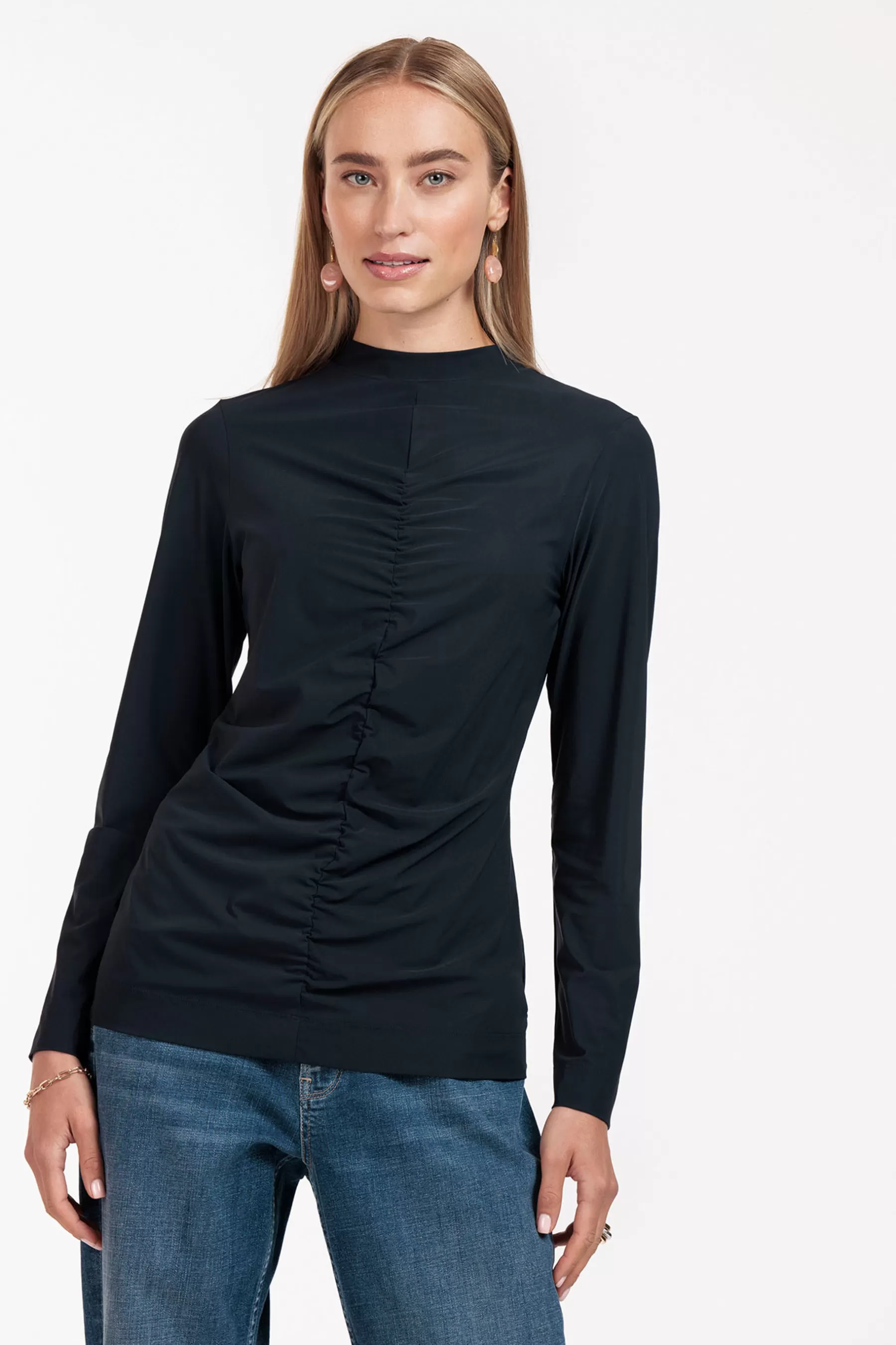 Studio Anneloes Shirts & Tops<Stephana wrinkle top - dark blue